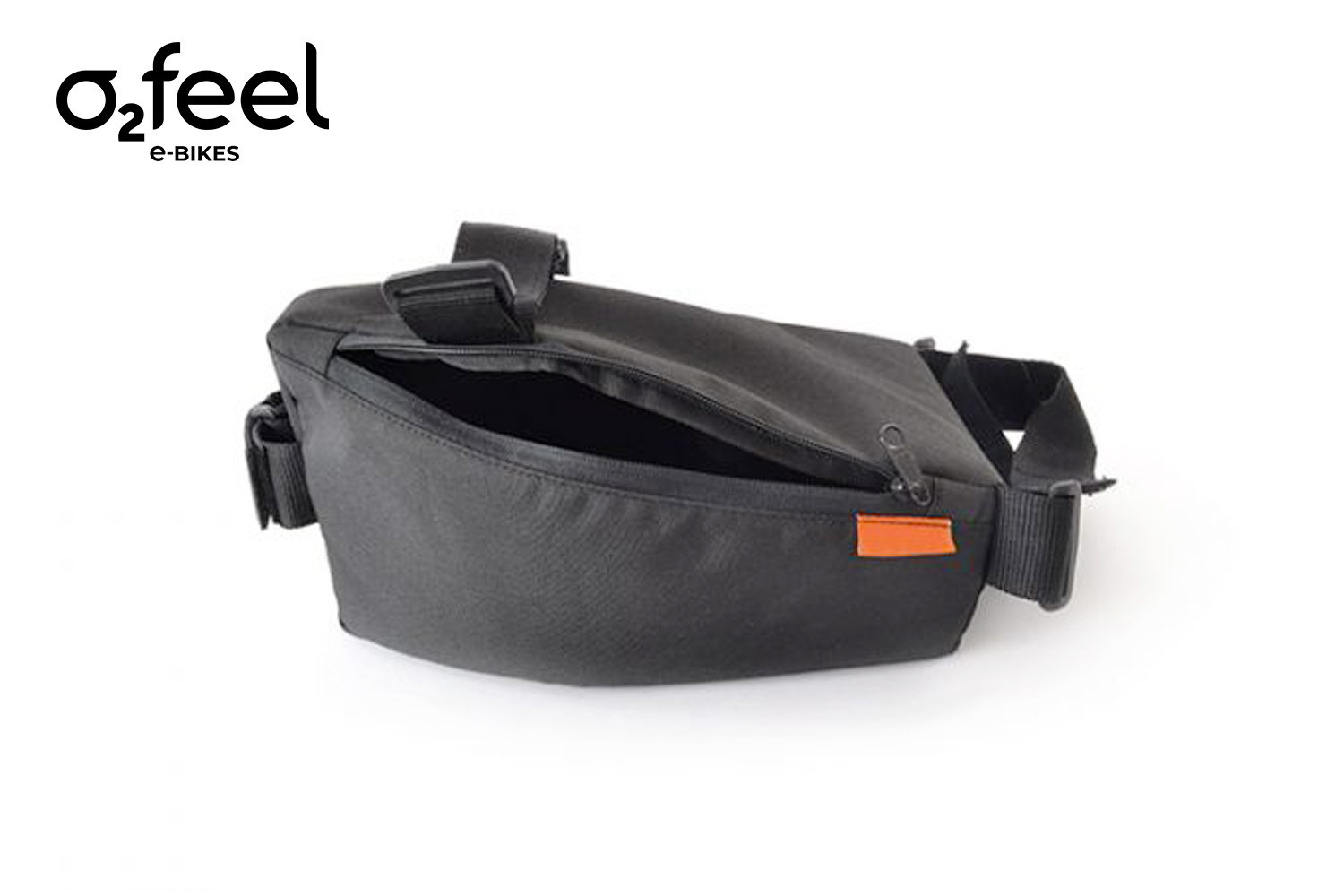 Central Bag O2feel, le sac à scratcher sur le cadre de votre vélo cargo électrique.