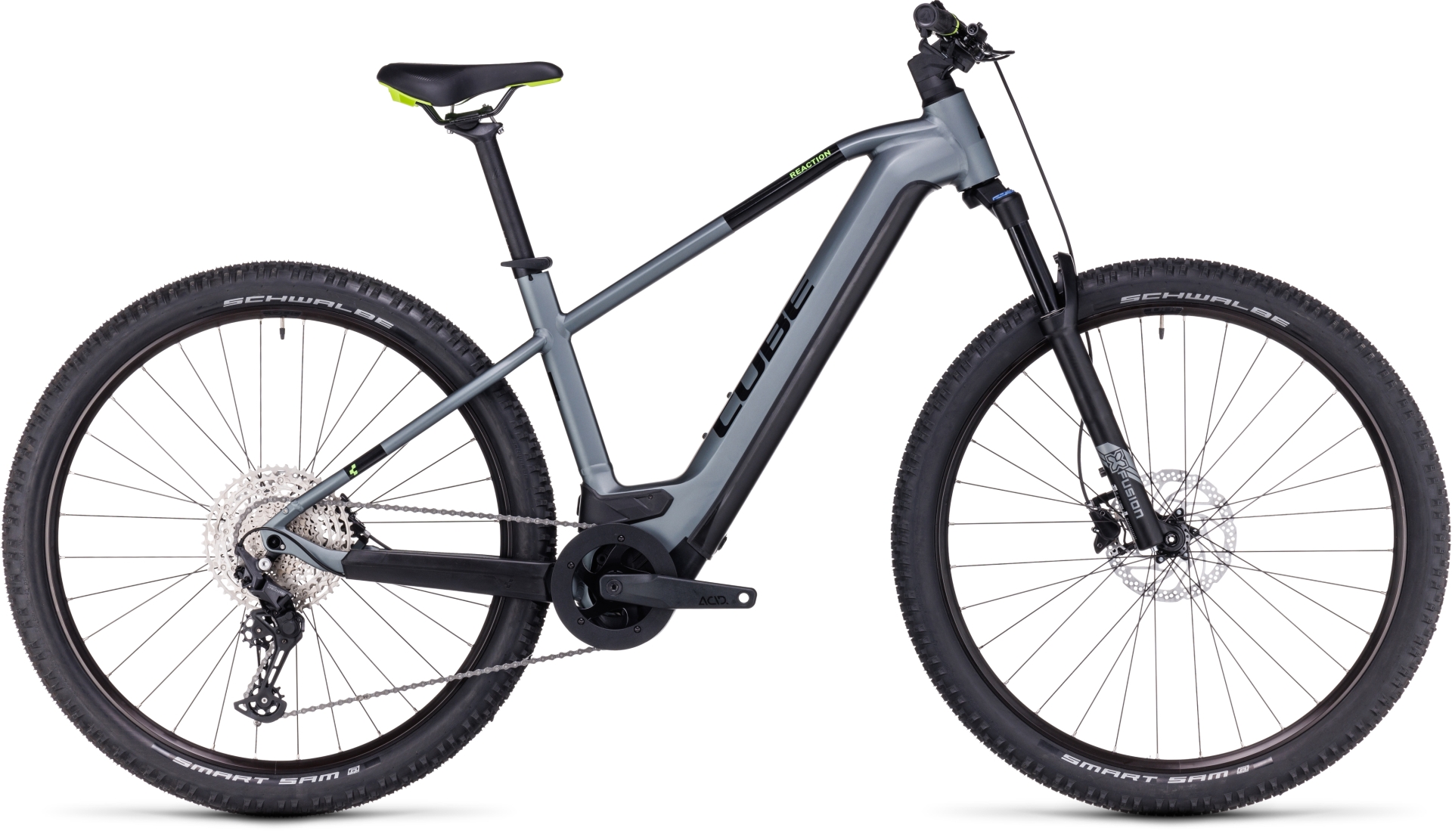 découvrez le vtt électrique cube reaction hybrid avec batterie 500 wh, alliant puissance, autonomie et confort pour vos aventures tout-terrain.